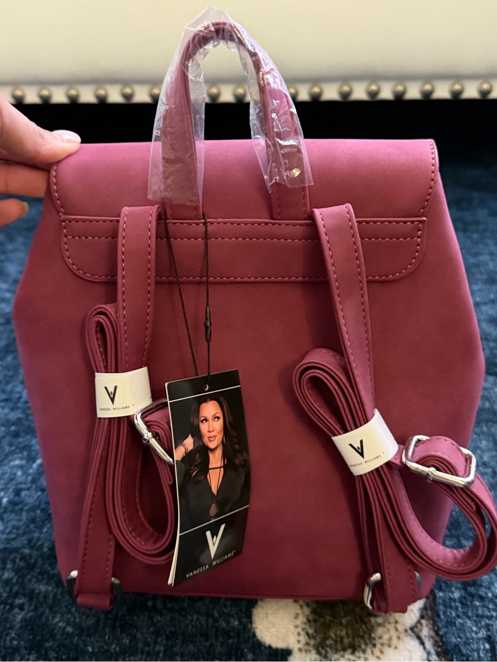 Vanessa Williams Posh Collection faux-suede mini backpack